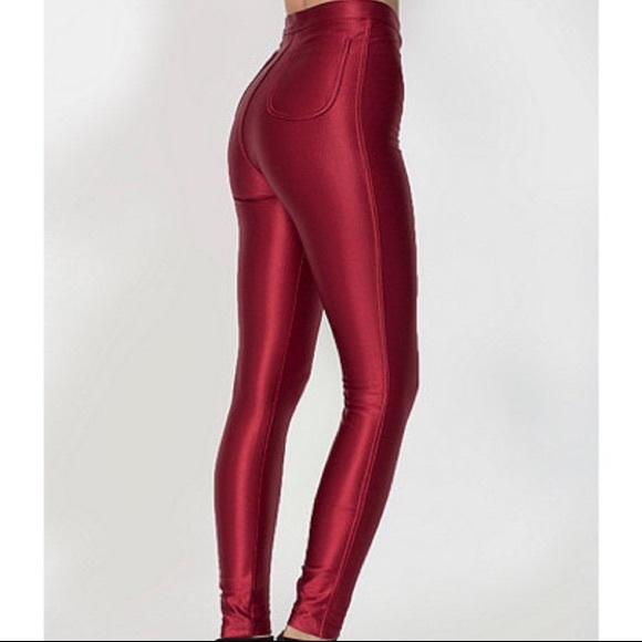 F2 High Waisted Burgundy Disco Pants 
